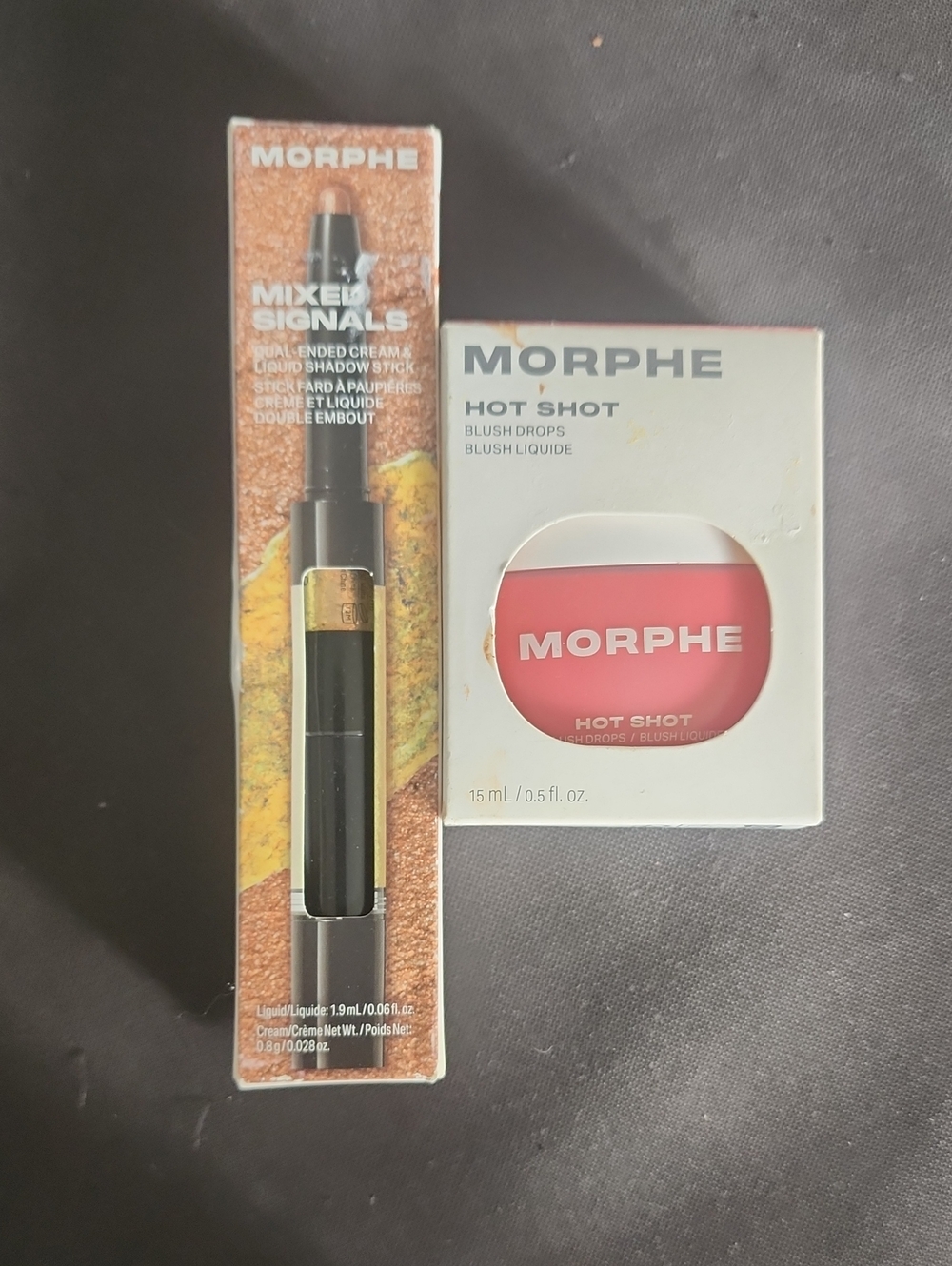 2 Morphe bundle Hot Shot Blush Drops & Mixed Signals Cream Shadow Stick - Pink